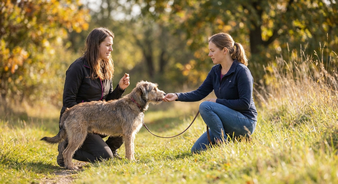 Behaviour training for adolescent dogs