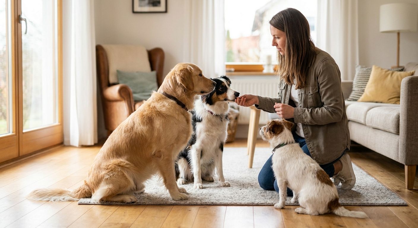 Dog training for multi-dog households