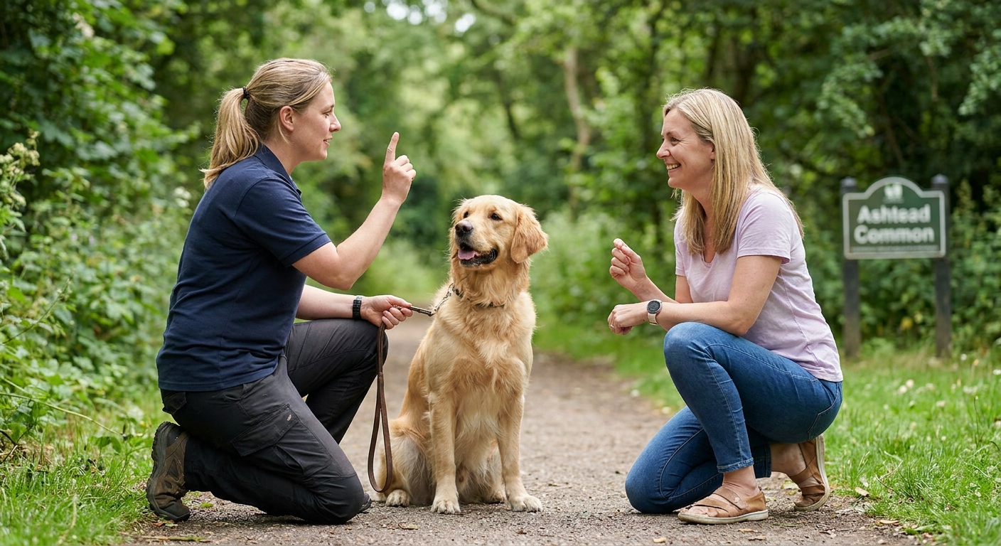 One-to-one dog training for Ashtead dog owners