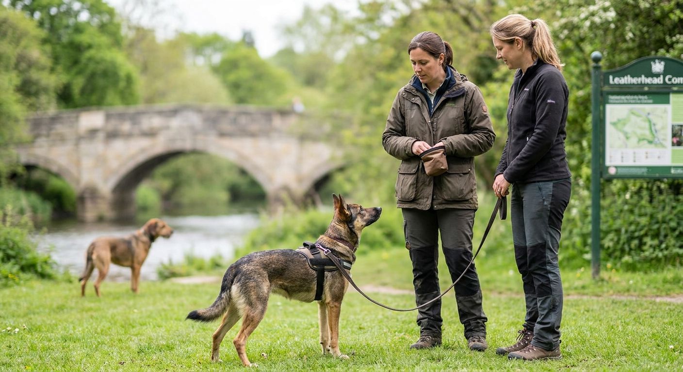 Reactive dog training for Leatherhead owners