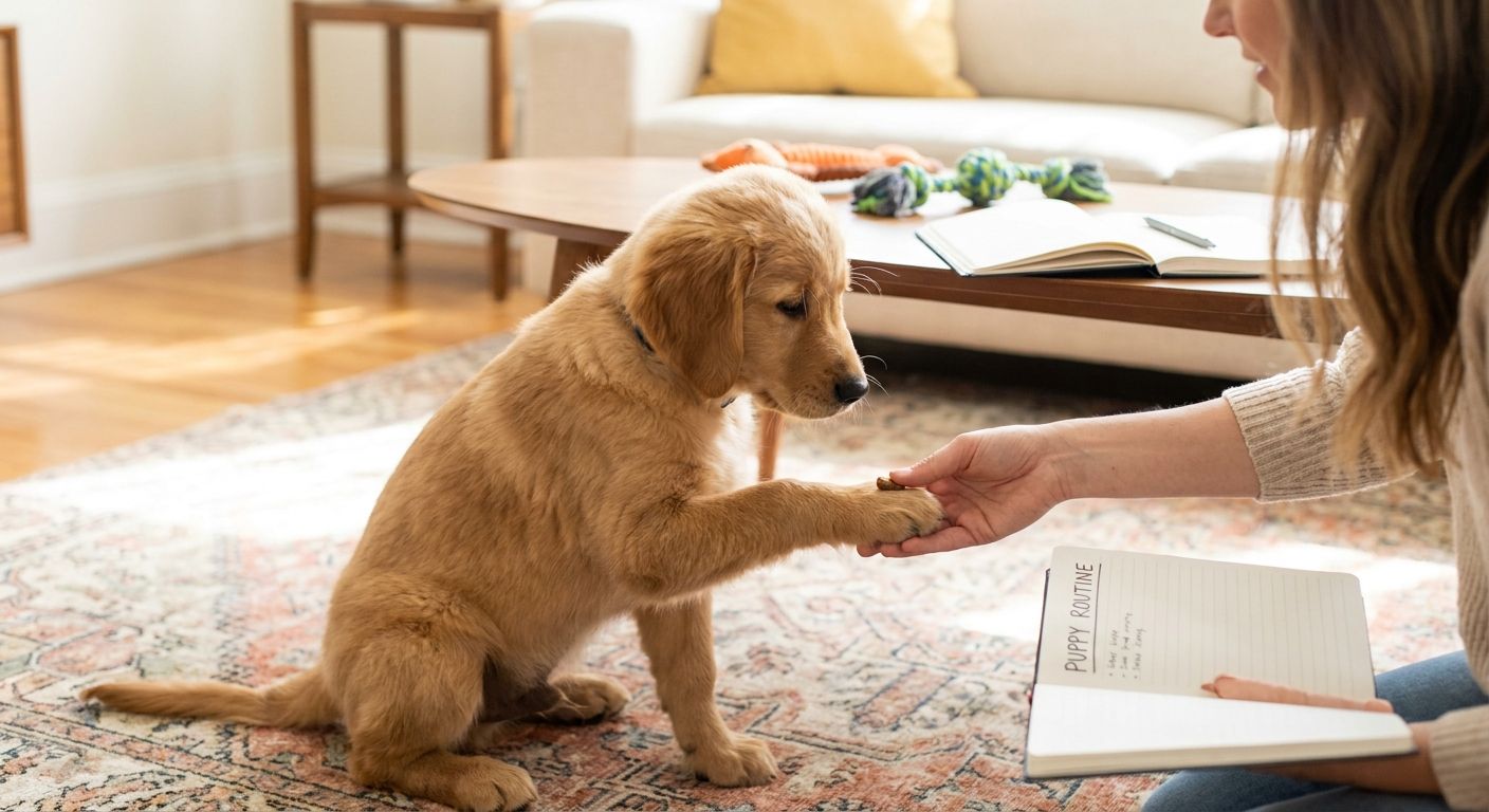 How to build a puppy training routine for the first 16 weeks